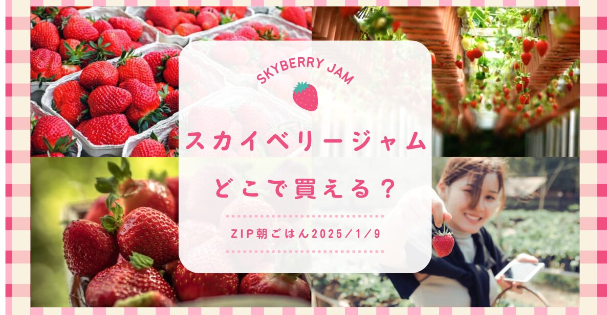 [ZIP朝ごはん]スカイベリージャムどこで買える？2025/1/9放送